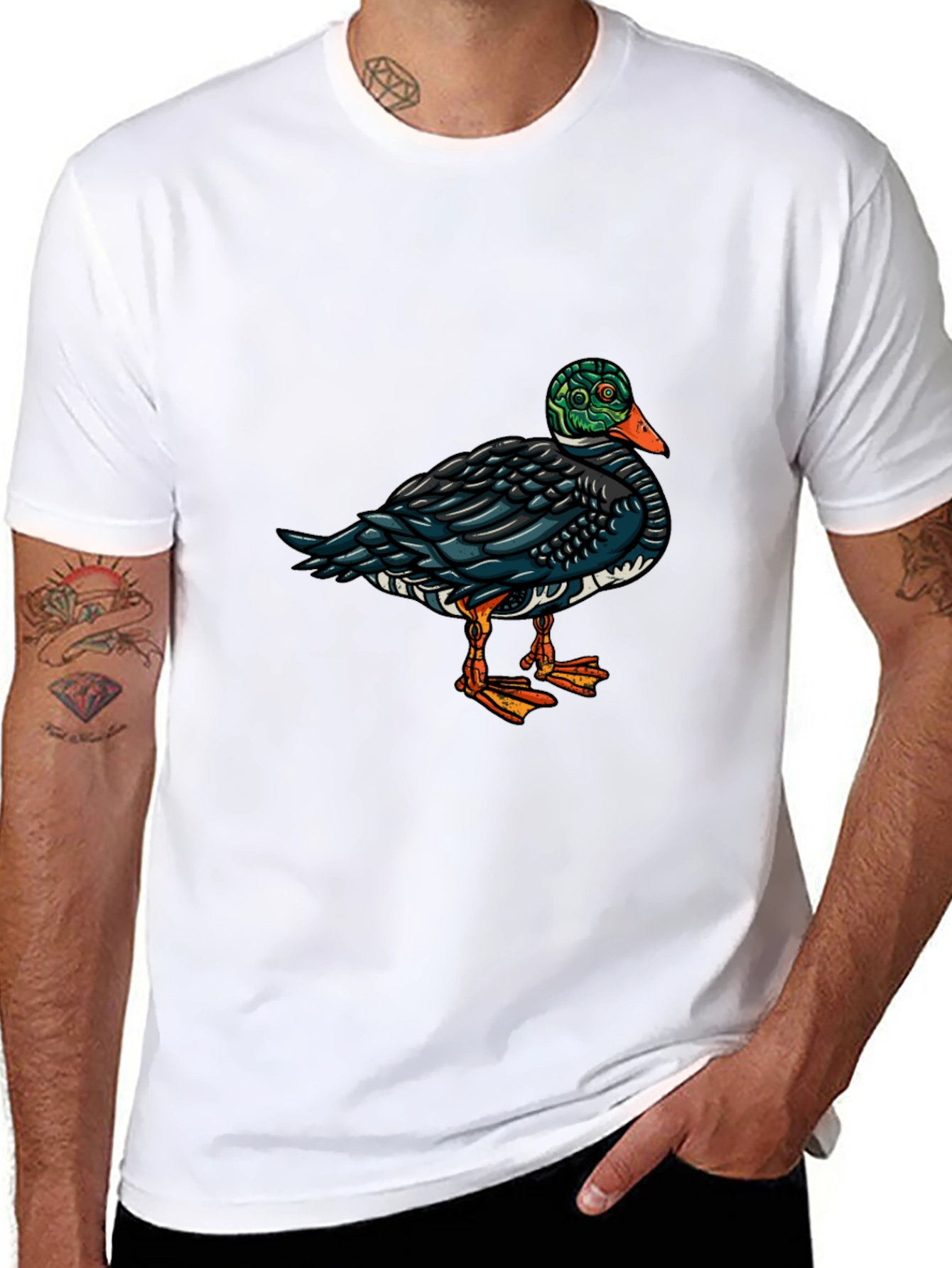 Duck Graphic Tee - Cool Animal Design