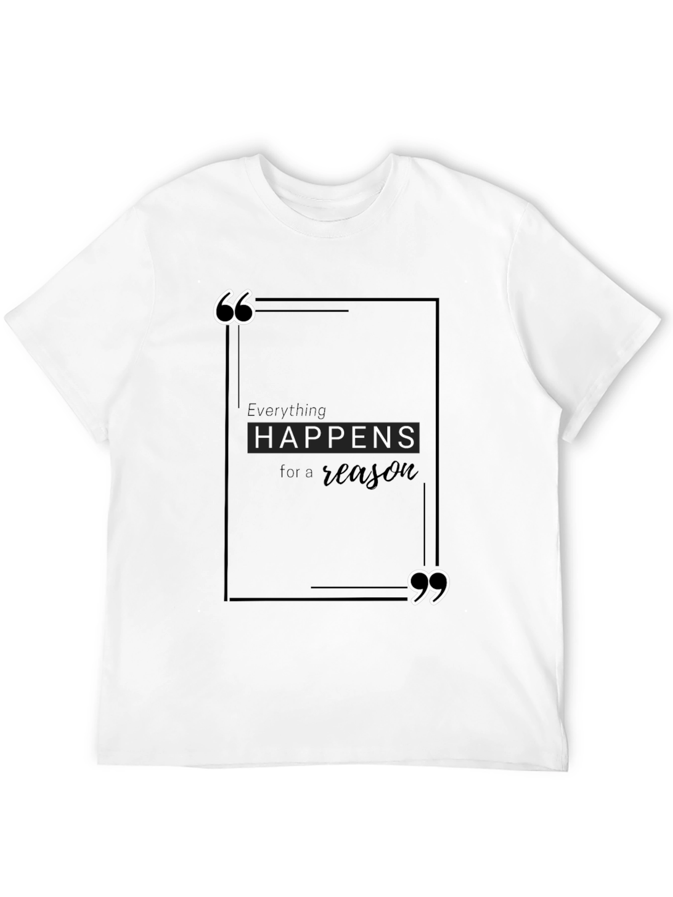 Inspirational Quote Black Tee