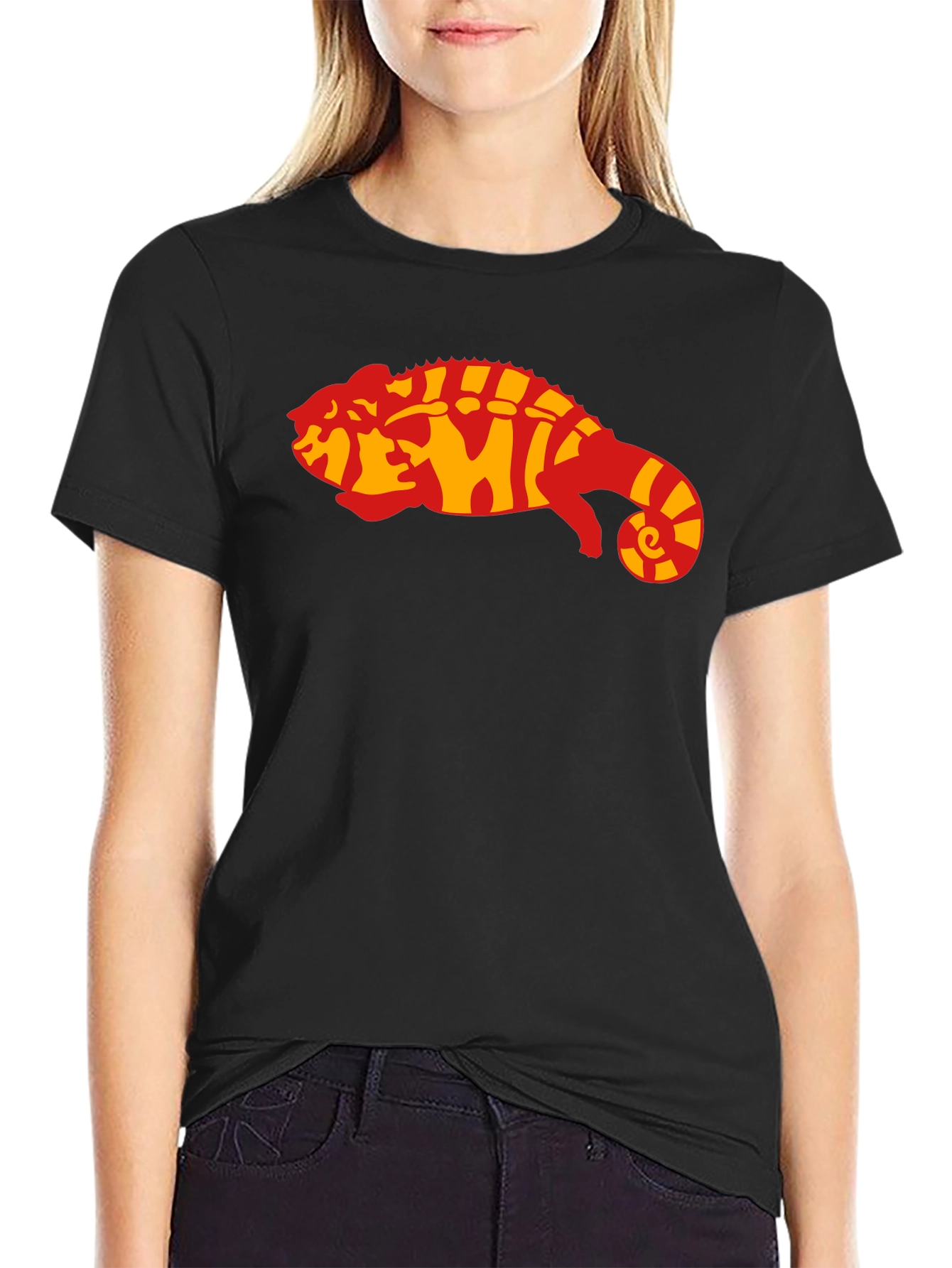 Chameleon Graphic Tee - Funky Lizard T-Shirt