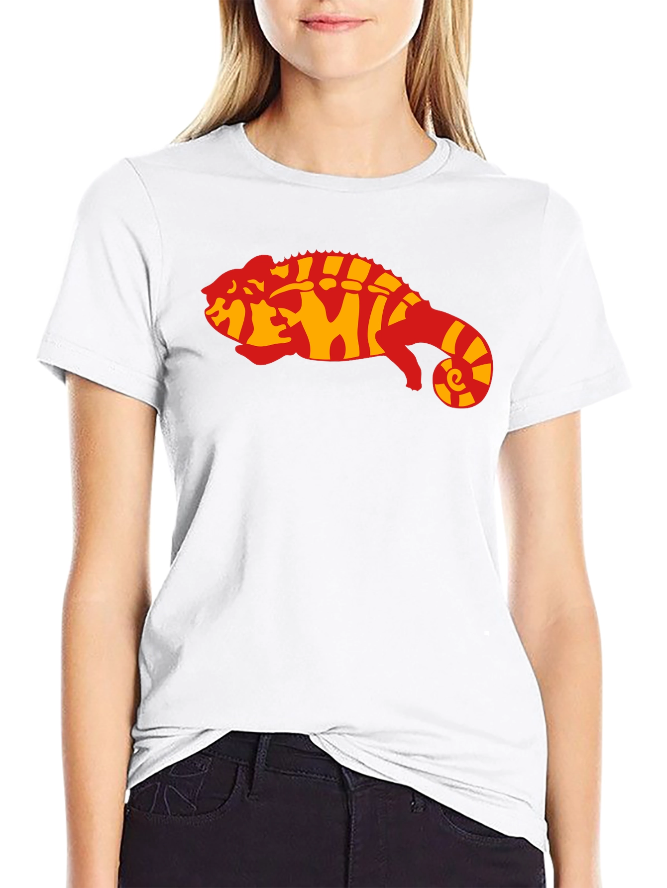 Chameleon Graphic Tee - Funky Lizard T-Shirt
