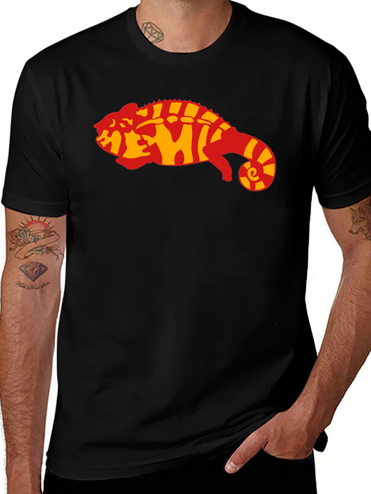 Chameleon Graphic Tee - Funky Lizard T-Shirt