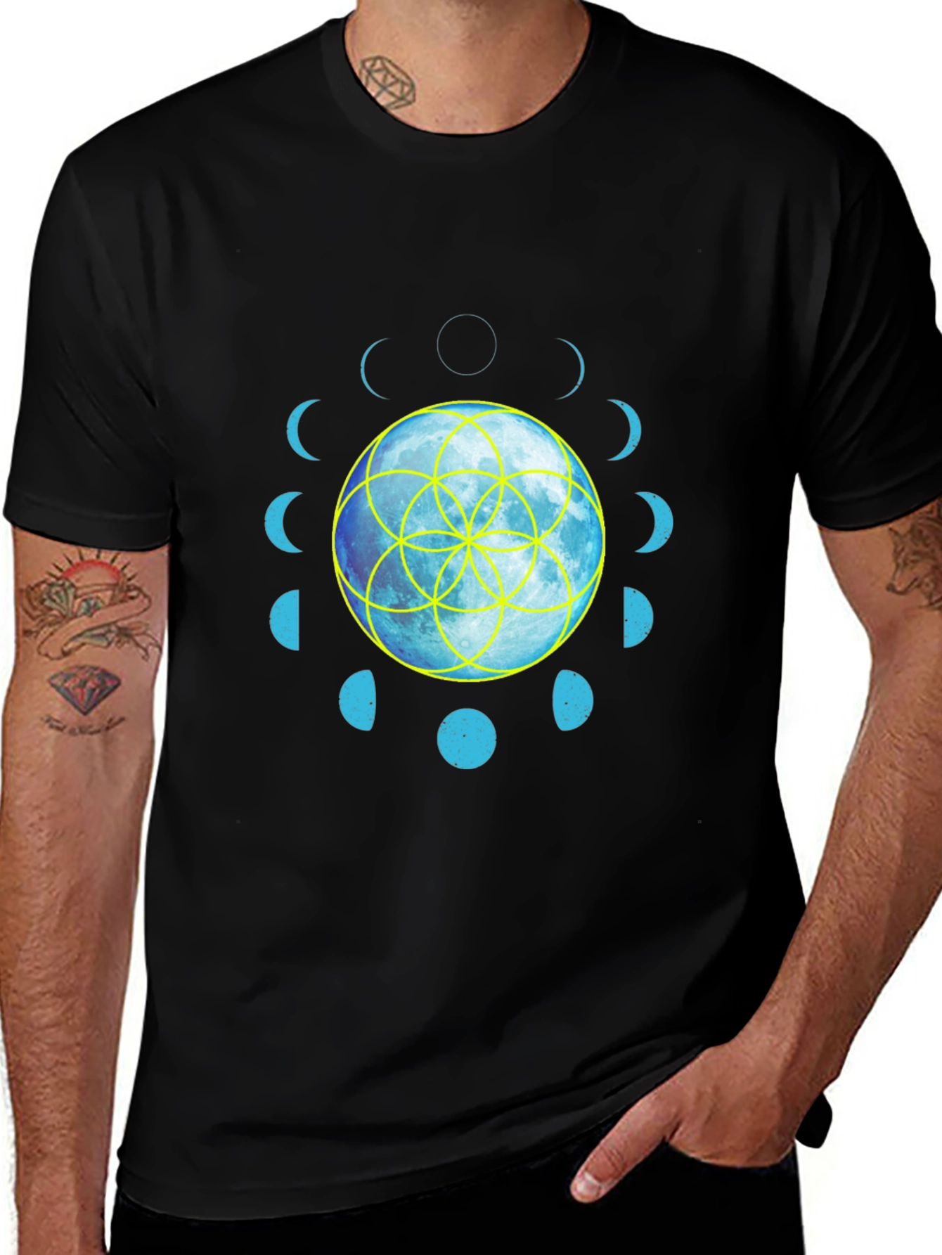 Moon Phases Graphic T-Shirt