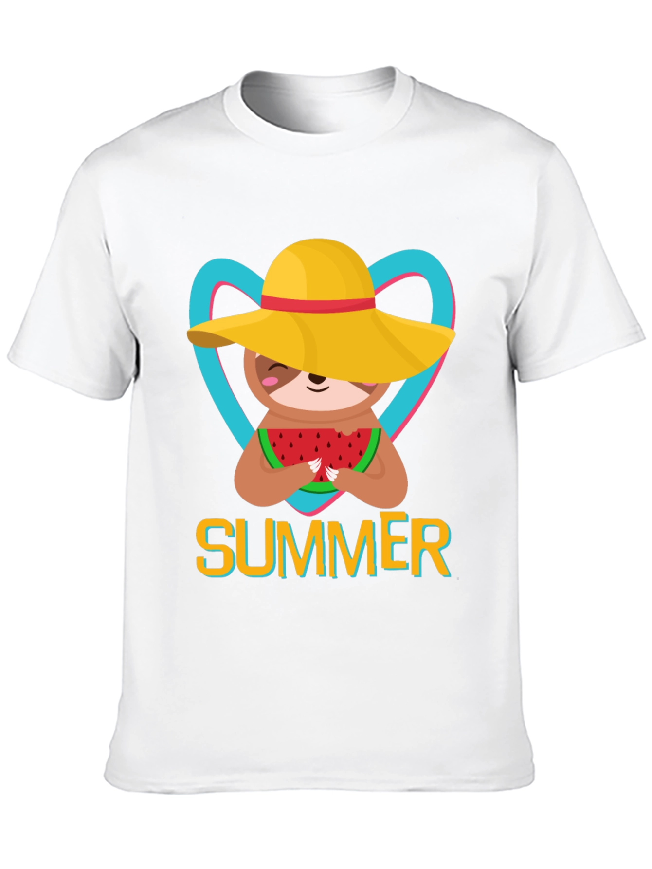 Summer Sloth T-Shirt: Watermelon & Sunshine!