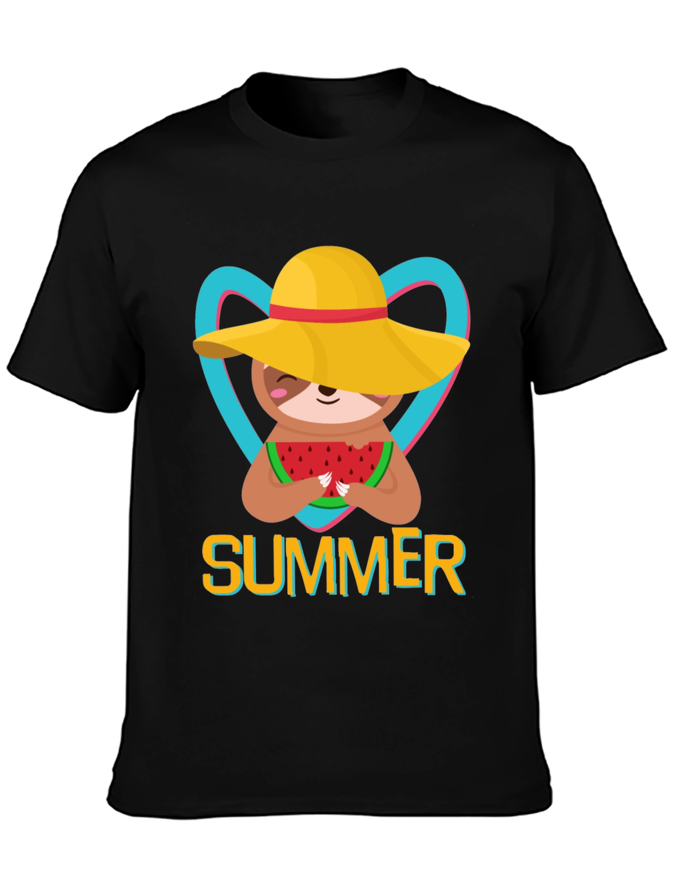 Summer Sloth T-Shirt: Watermelon & Sunshine!