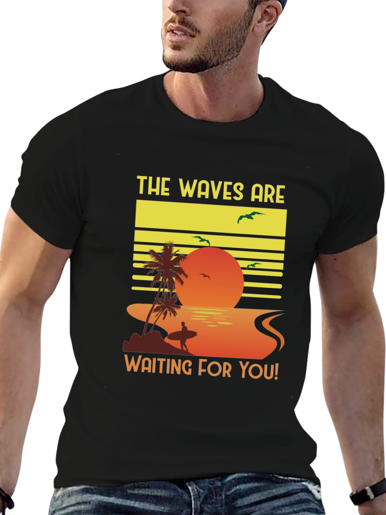 Sunset Waves Graphic Tee