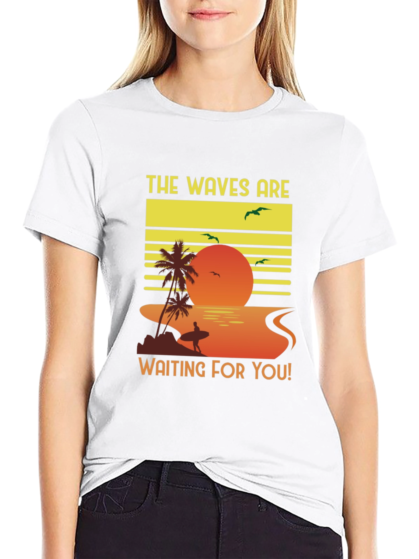 Sunset Waves Graphic Tee