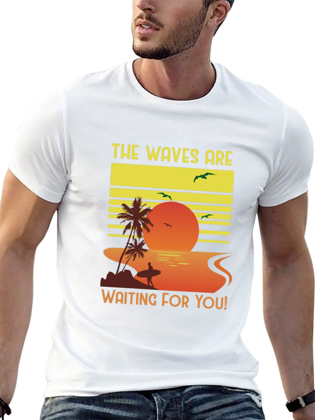 Sunset Waves Graphic Tee