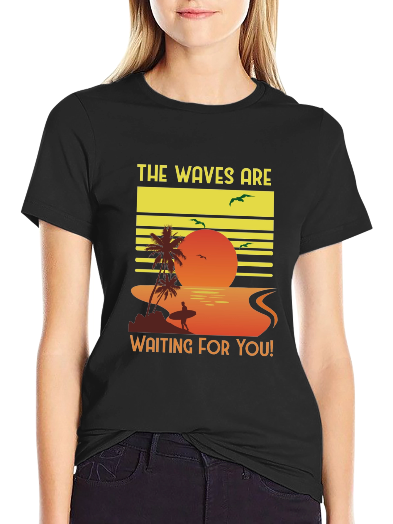 Sunset Waves Graphic Tee