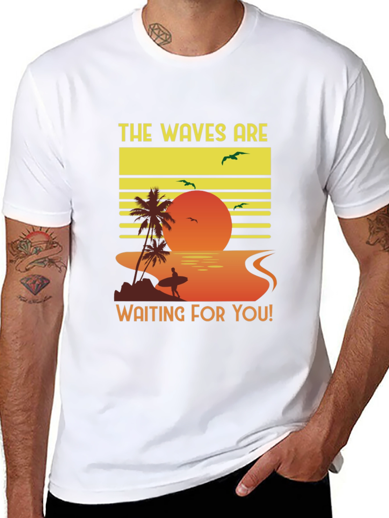 Sunset Waves Graphic Tee