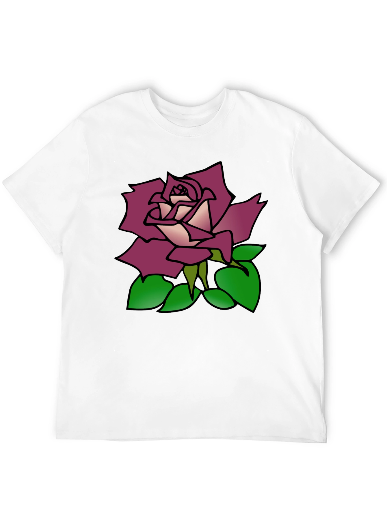 Rose Graphic Black T-Shirt