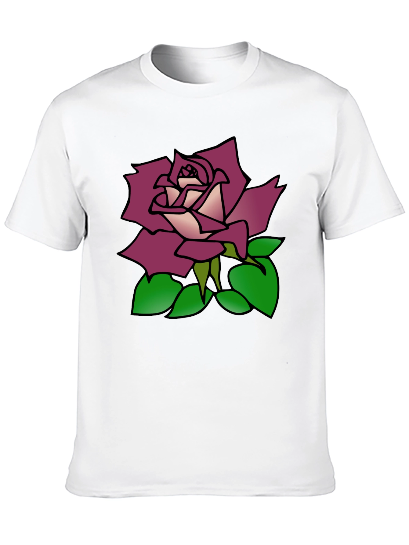 Rose Graphic Black T-Shirt