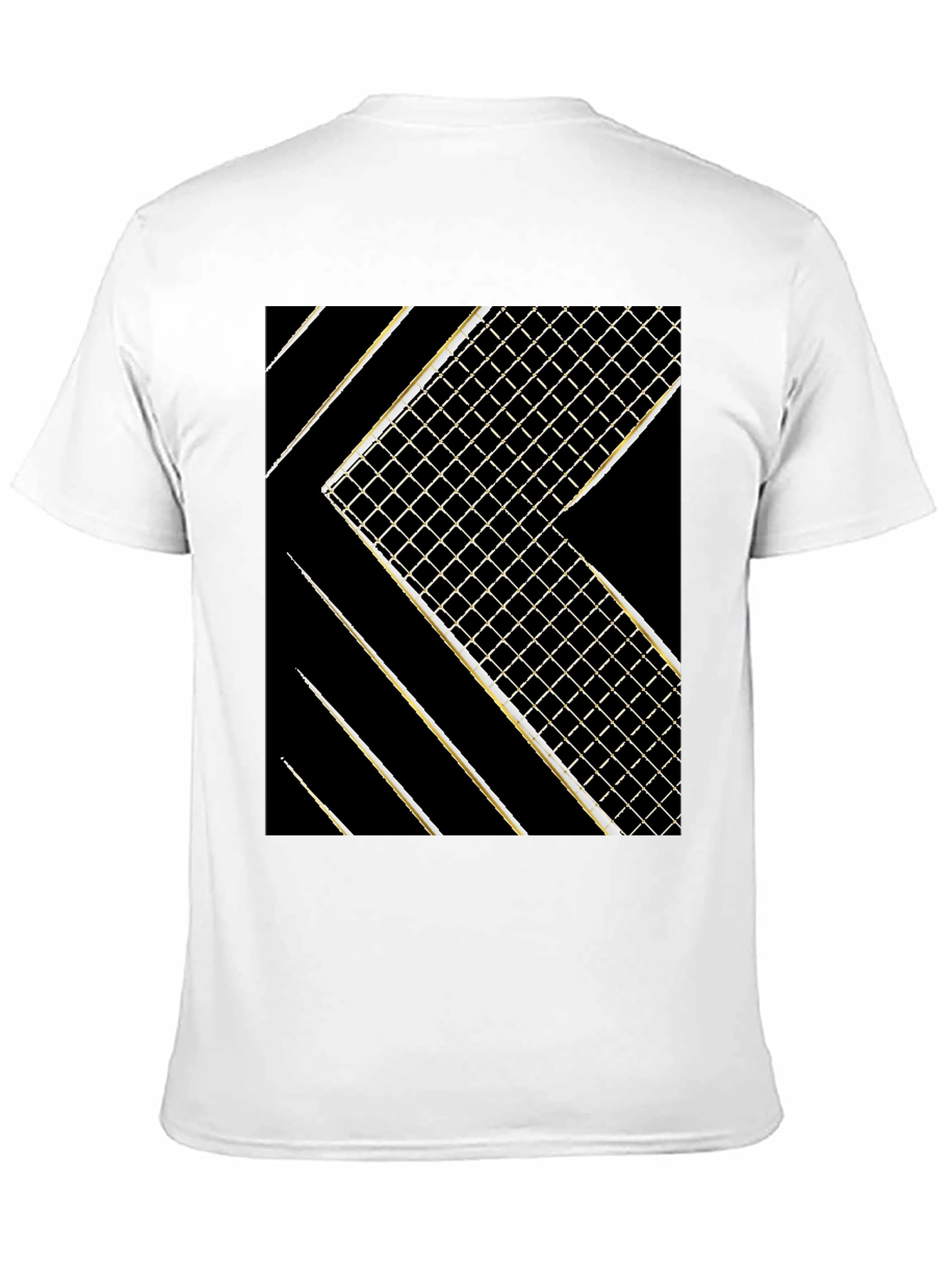 Modern Grid Graphic Tee - Black