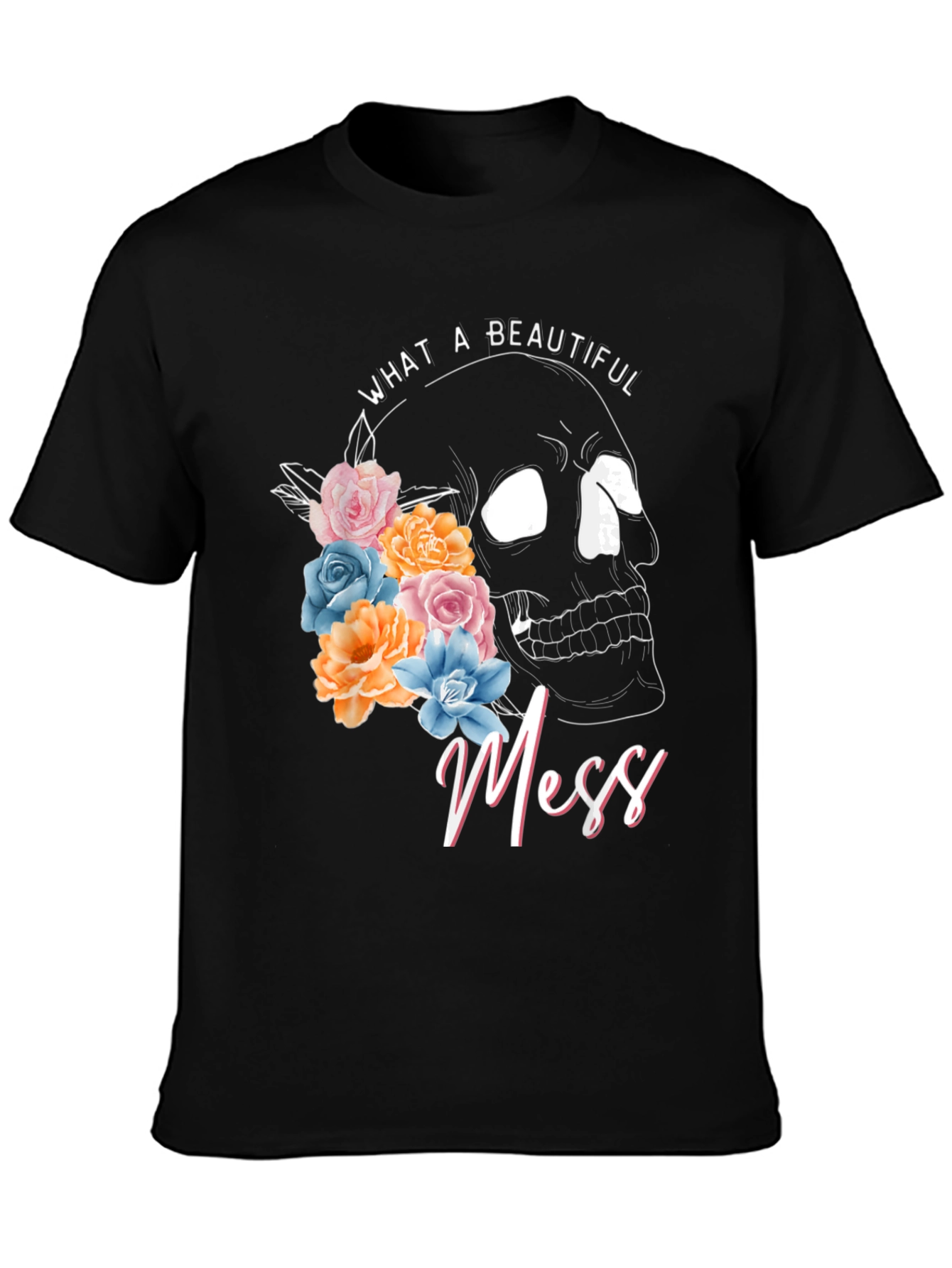 Beautiful Mess Skull Graphic Tee