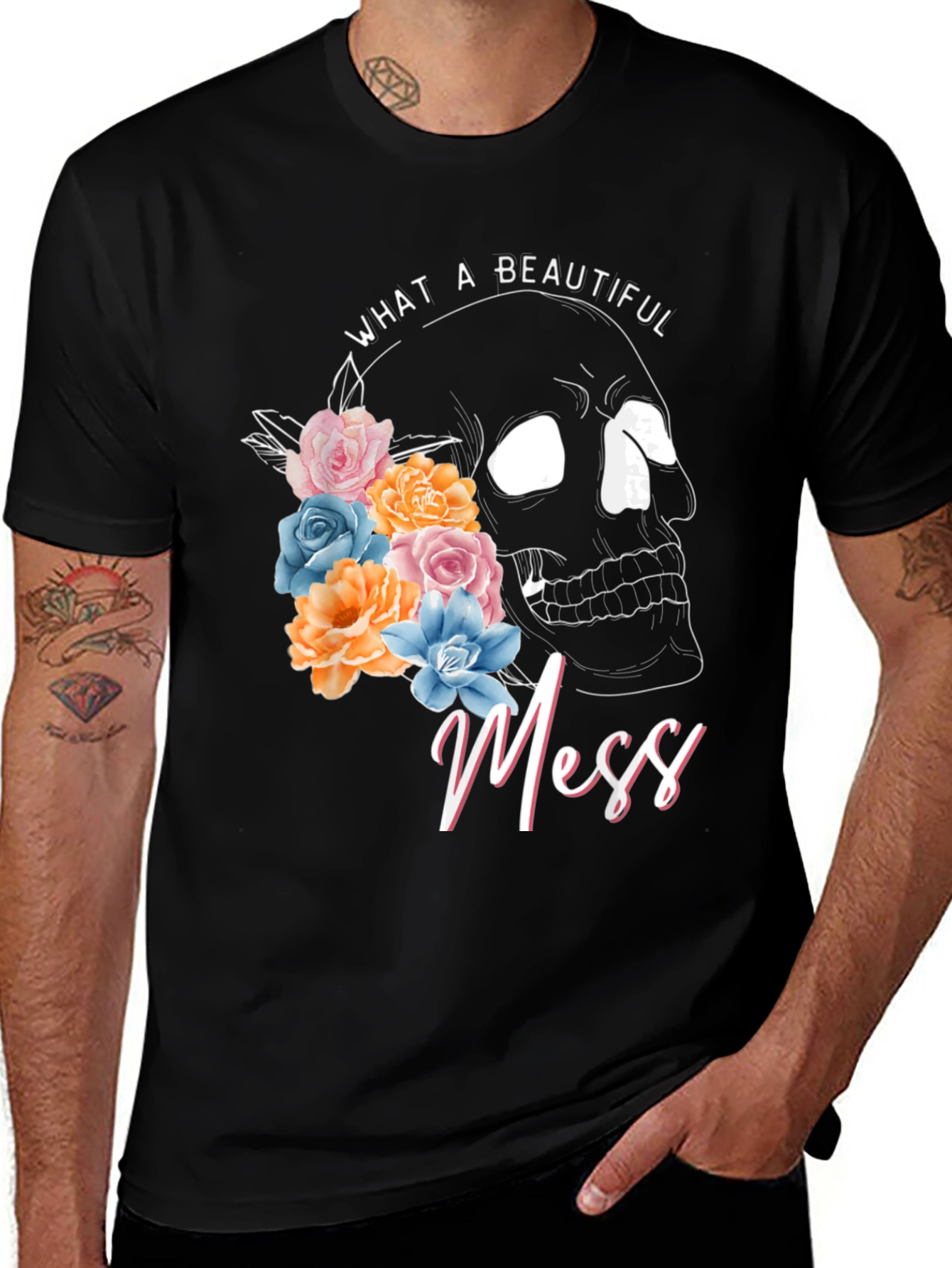 Beautiful Mess Skull Graphic Tee