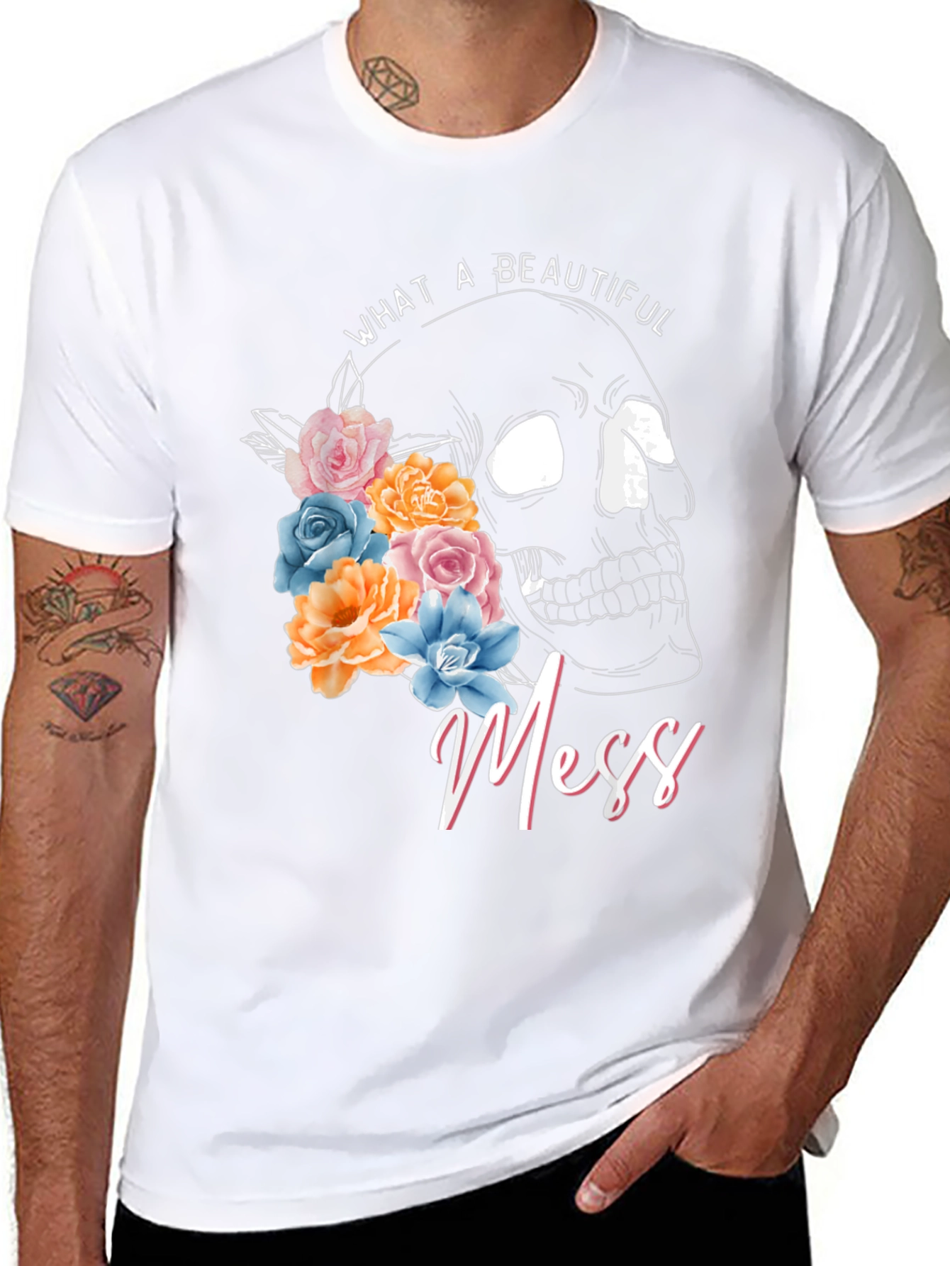 Beautiful Mess Skull Graphic Tee