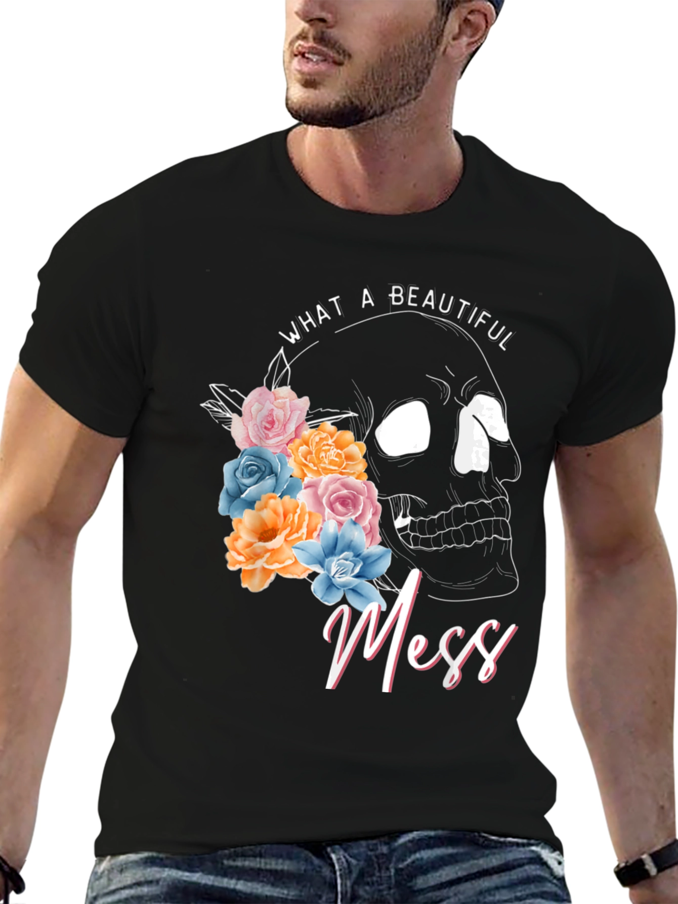 Beautiful Mess Skull Graphic Tee