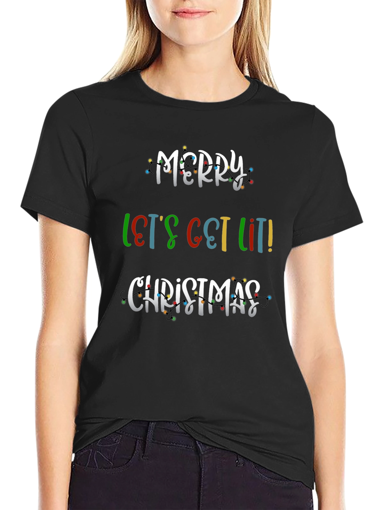 Merry Lets Get Lit Christmas T-Shirt