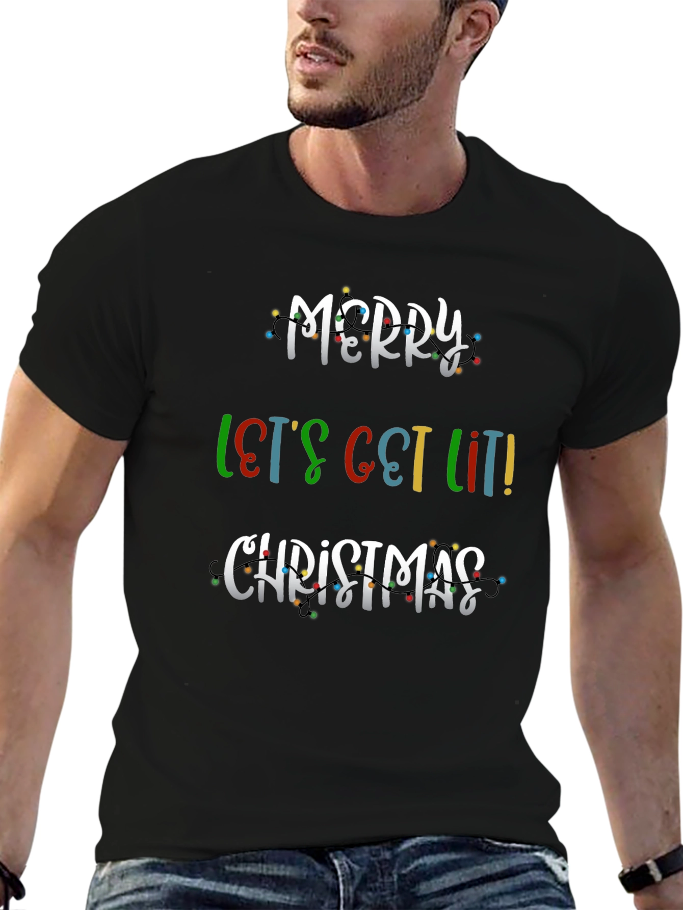 Merry Lets Get Lit Christmas T-Shirt