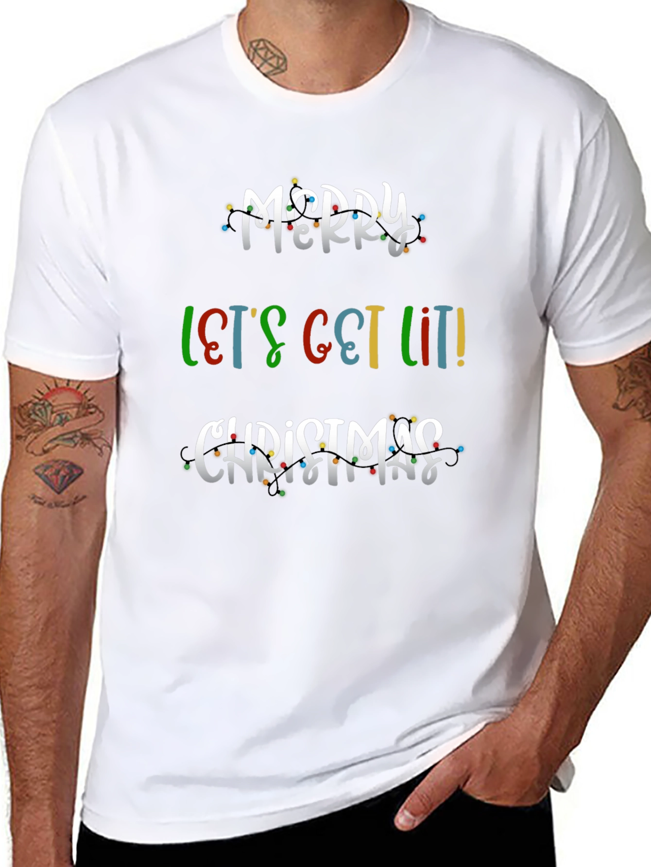 Merry Lets Get Lit Christmas T-Shirt