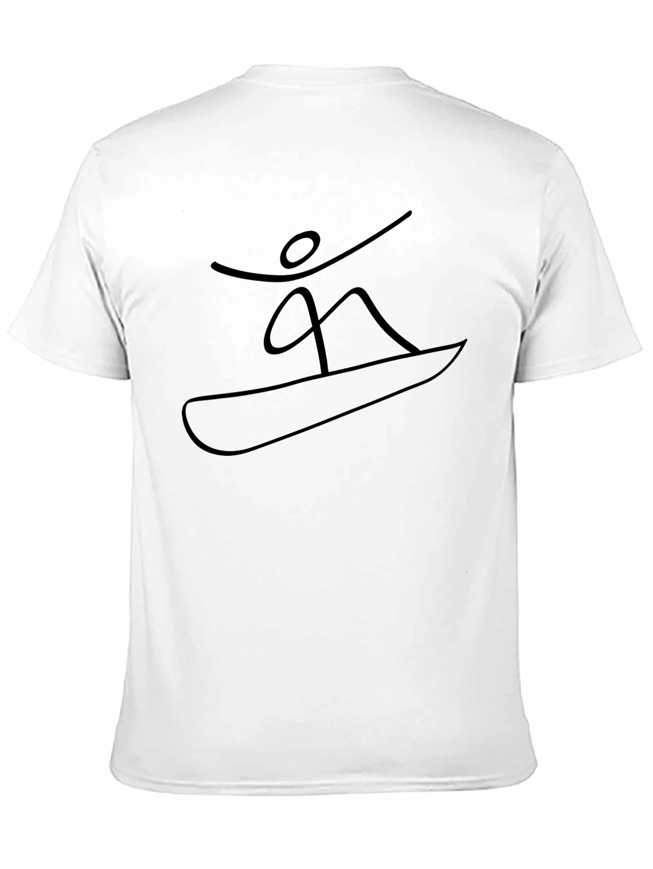 Minimalist Snowboarder Graphic Black T-Shirt