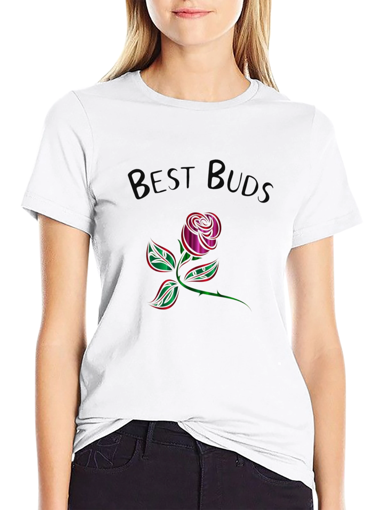 Best Buds Rose Graphic T-Shirt