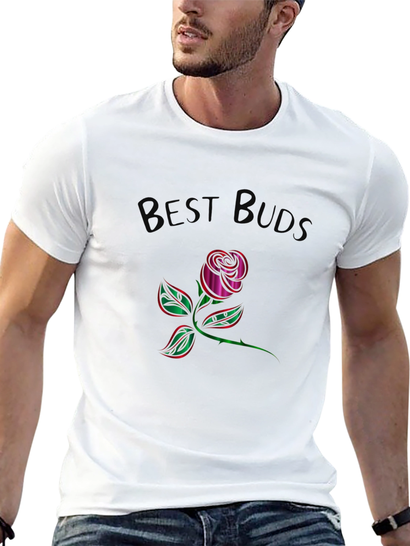 Best Buds Rose Graphic T-Shirt