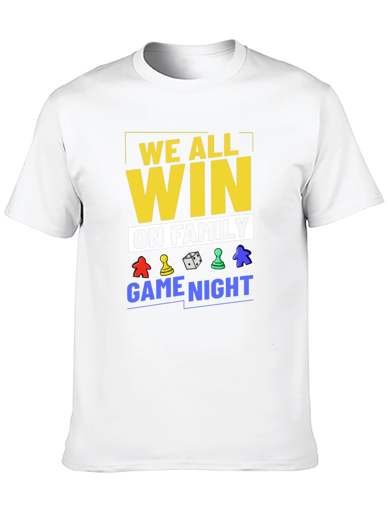 We All Win On Family Game Night Black T-Shirt