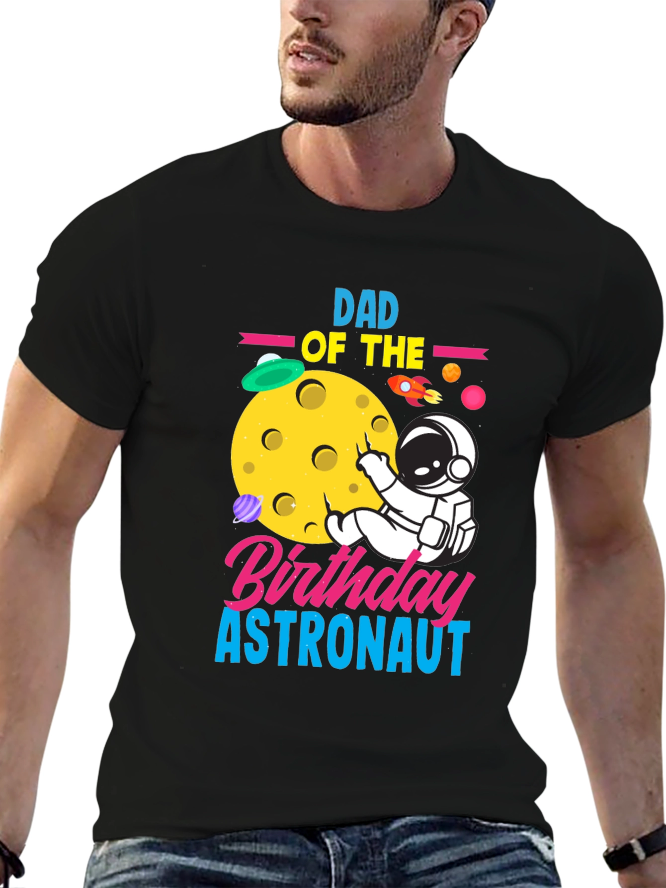 Dad Birthday Astronaut T-Shirt | Space Theme