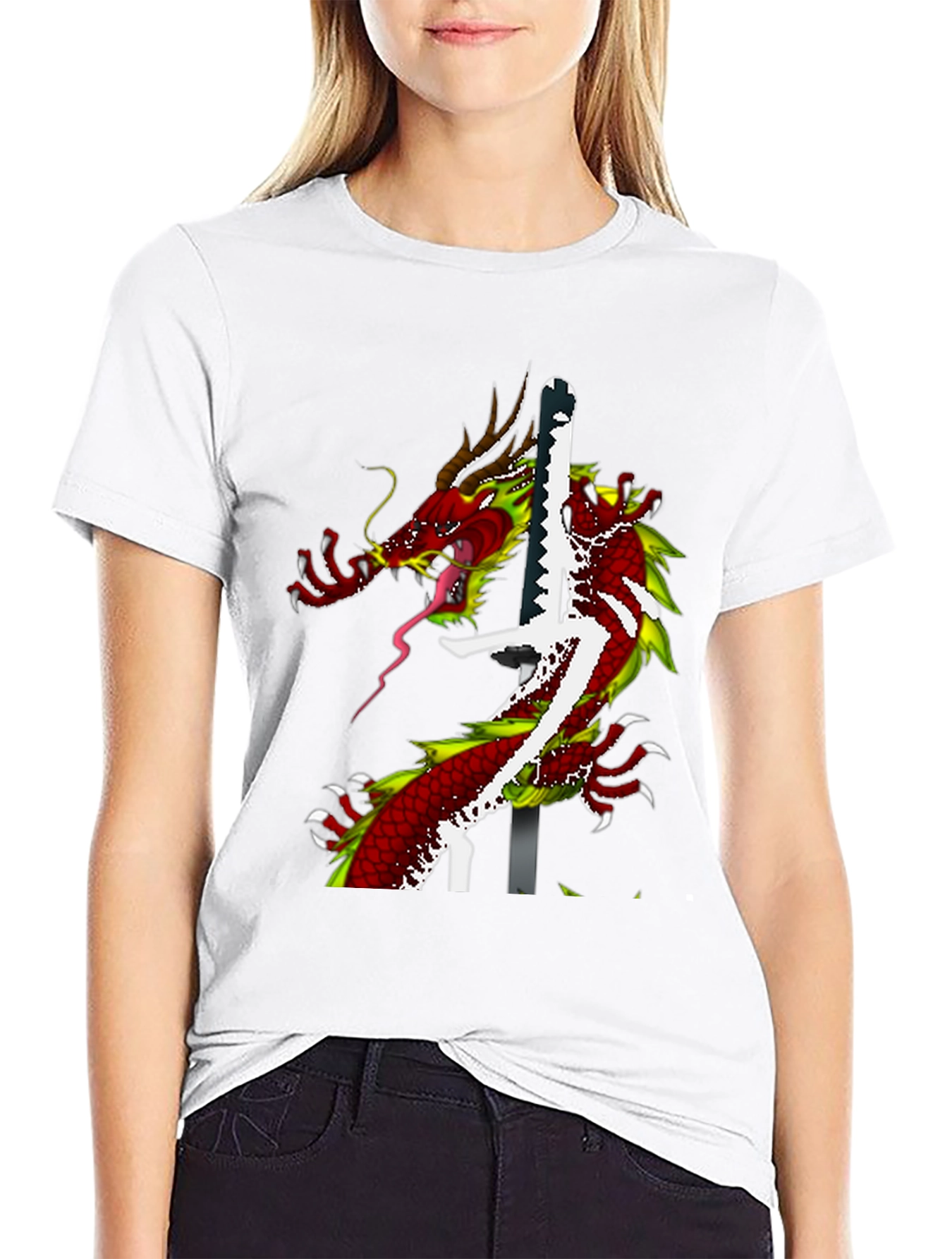 Dragon Katana Graphic T-Shirt