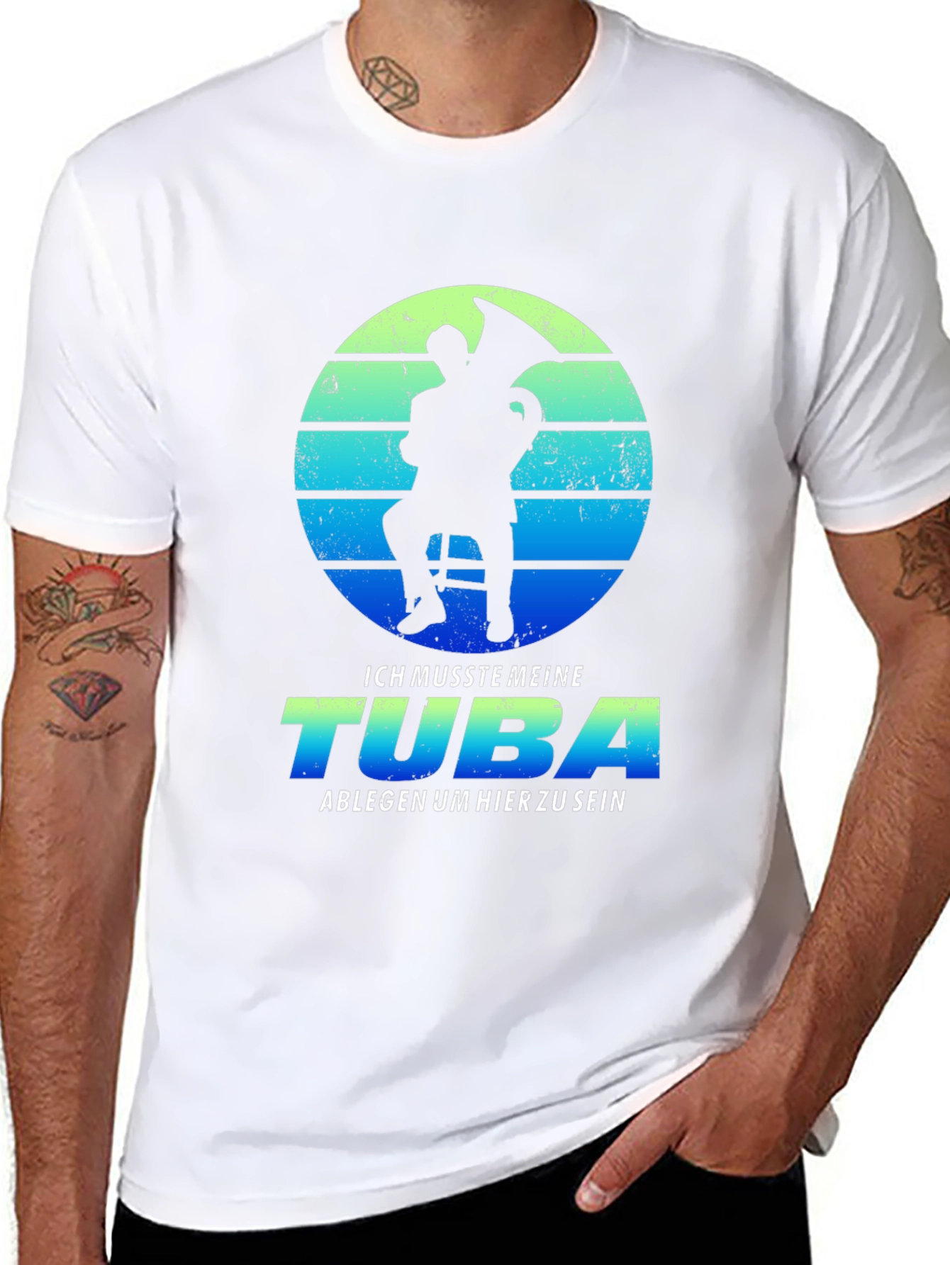 Tuba Player Graphic Tee - Musician Humor Shirt
