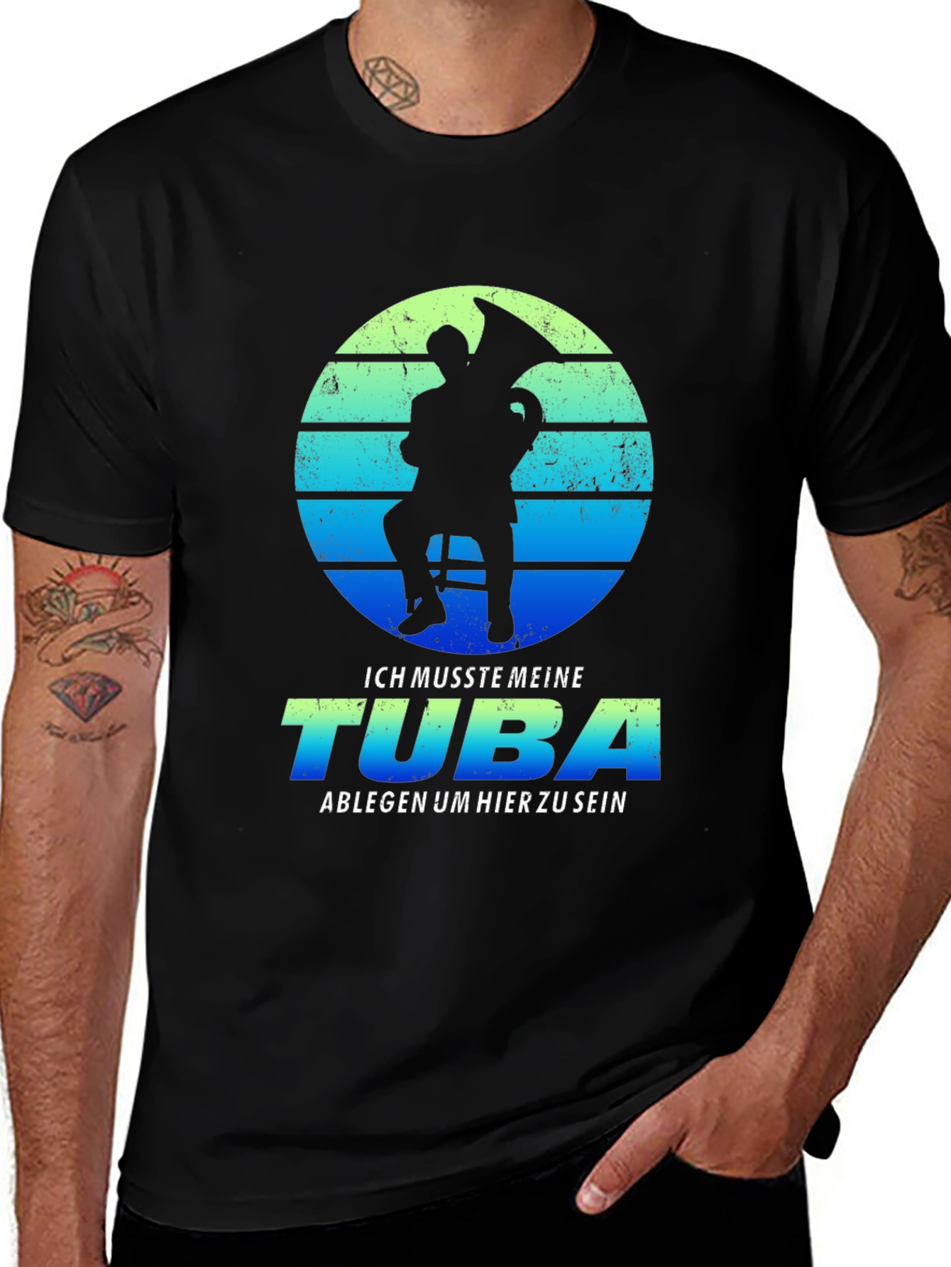 Tuba Player Graphic Tee - Musician Humor Shirt