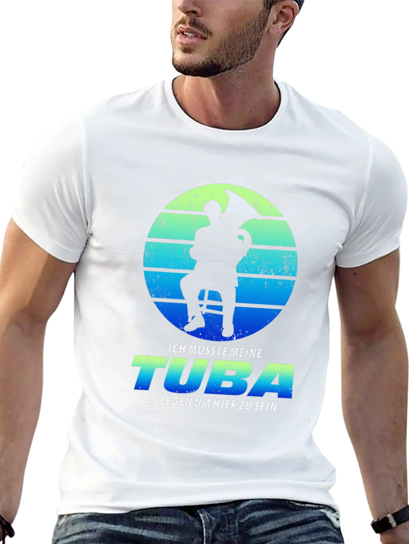 Tuba Player Graphic Tee - Musician Humor Shirt
