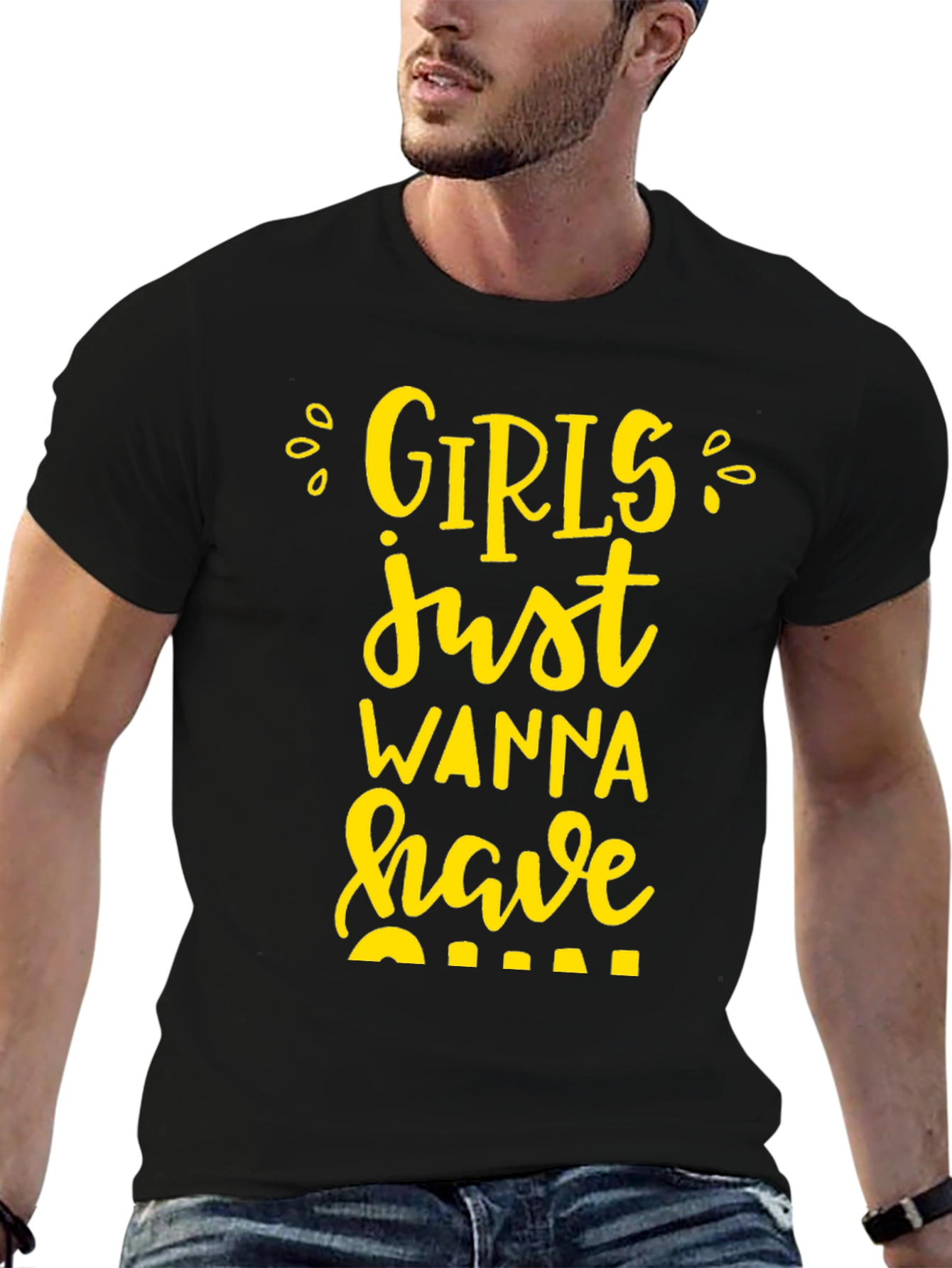 Girls Just Wanna Have Fun Black T-Shirt