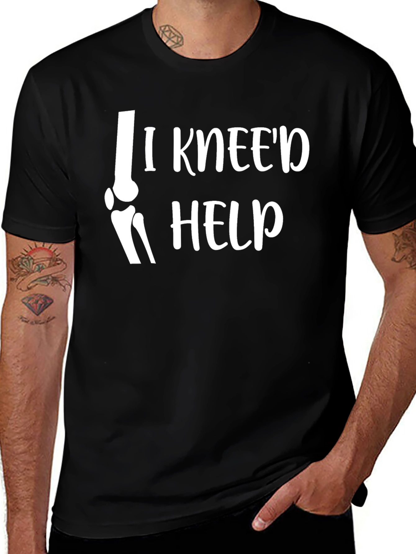 I Kneed Help Funny Graphic T-Shirt