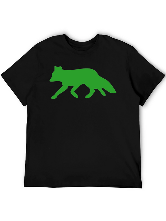 Green Fox Graphic Black Tee
