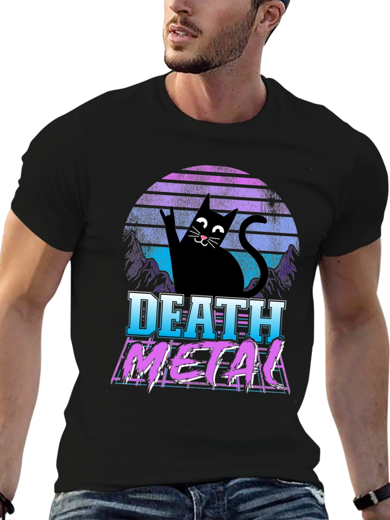 Death Metal Cat T-Shirt - Rock On!