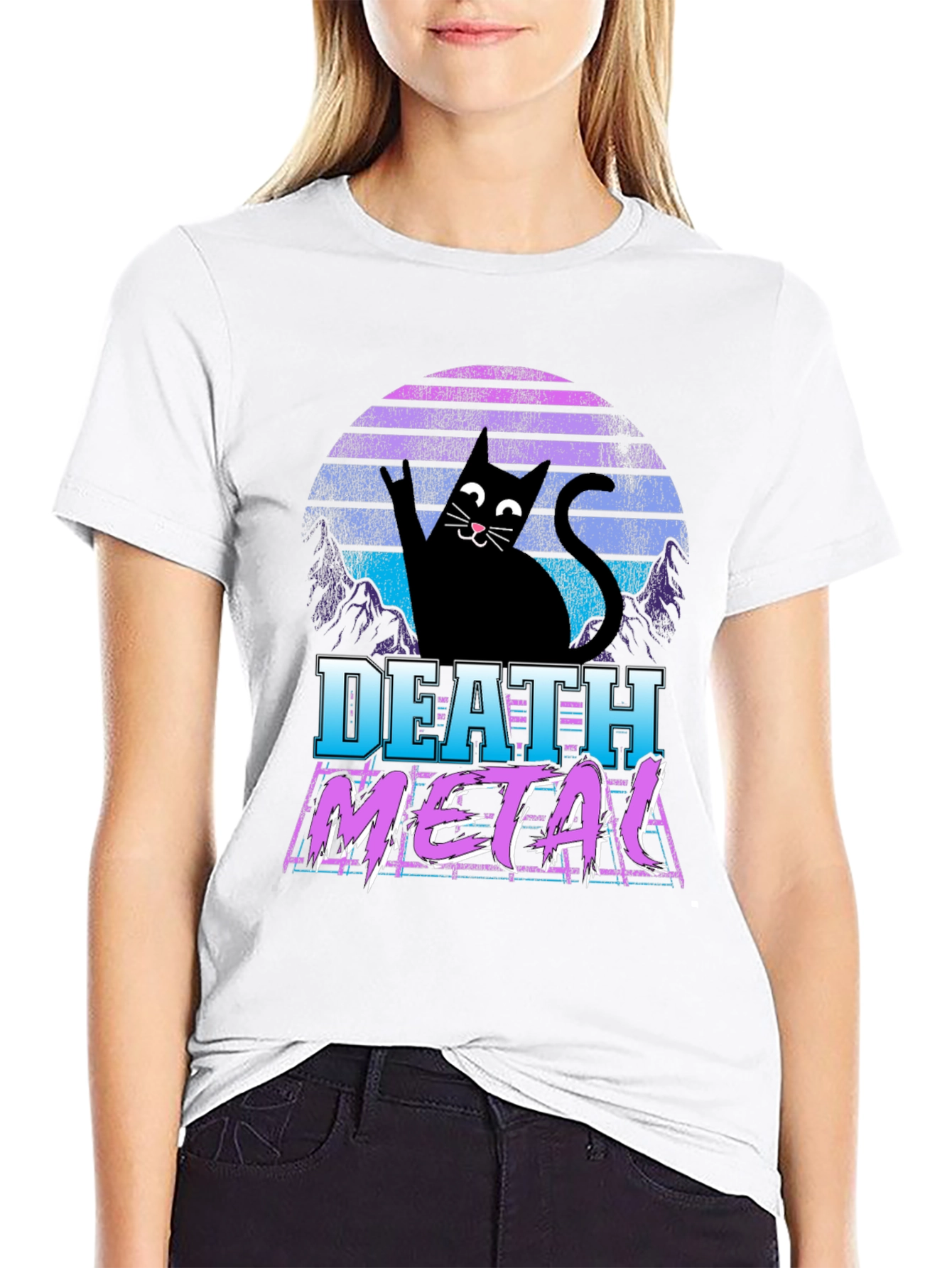 Death Metal Cat T-Shirt - Rock On!