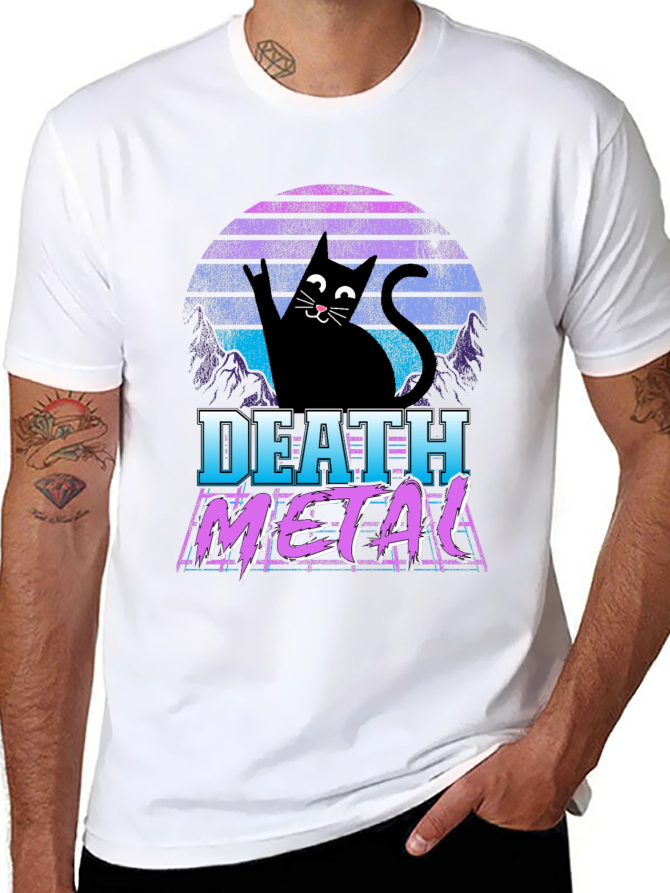 Death Metal Cat T-Shirt - Rock On!
