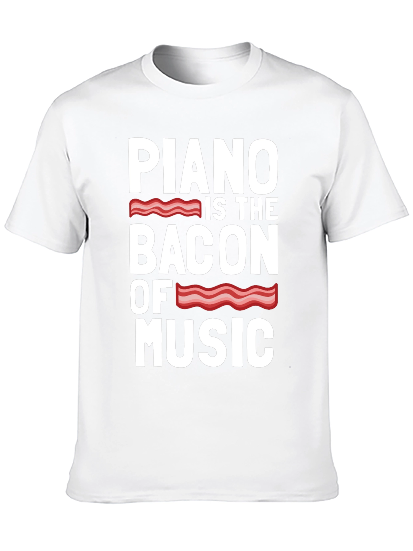 Piano Bacon of Music Funny T-Shirt