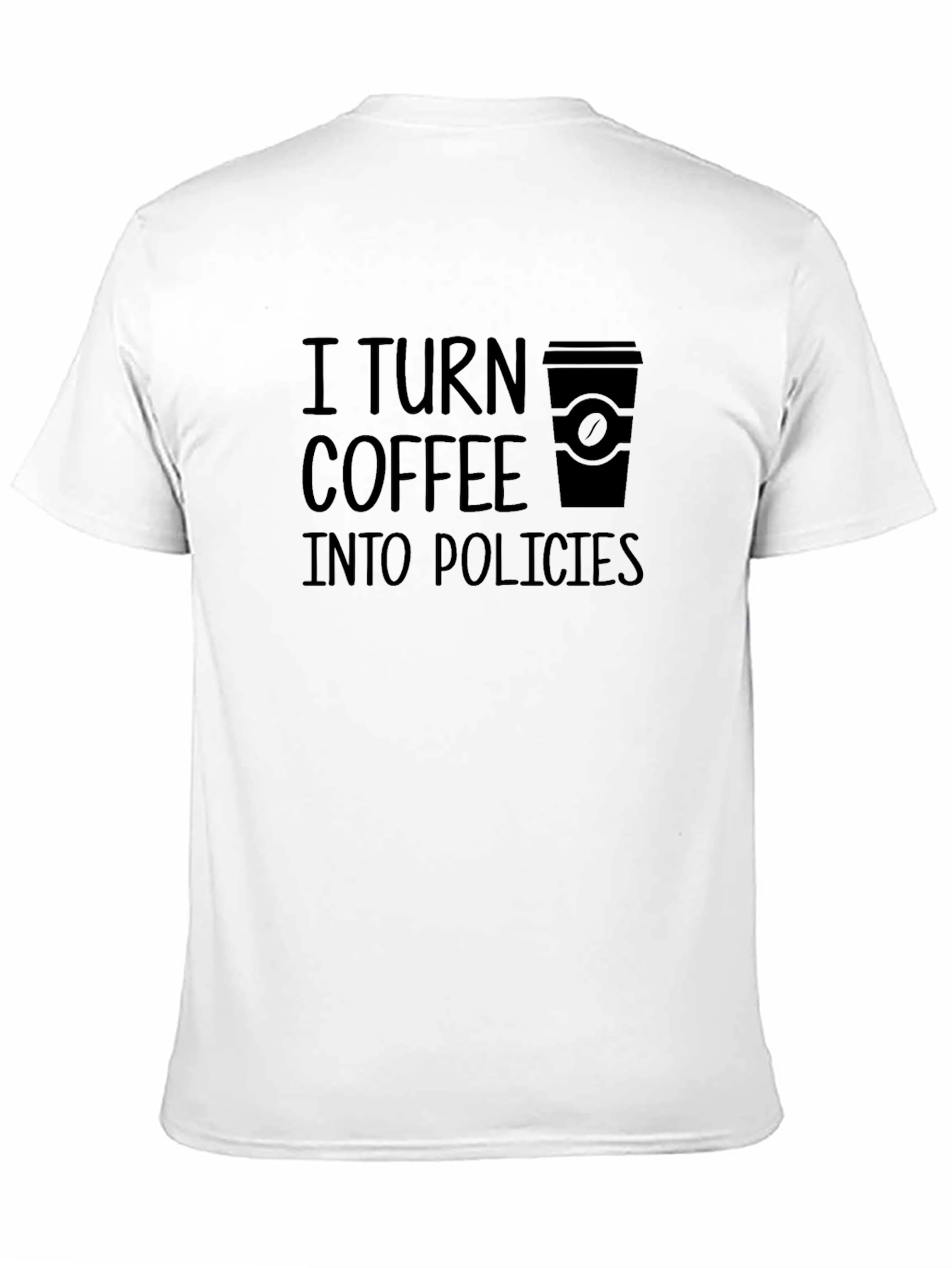 Coffee to Policies Graphic Tee - Black