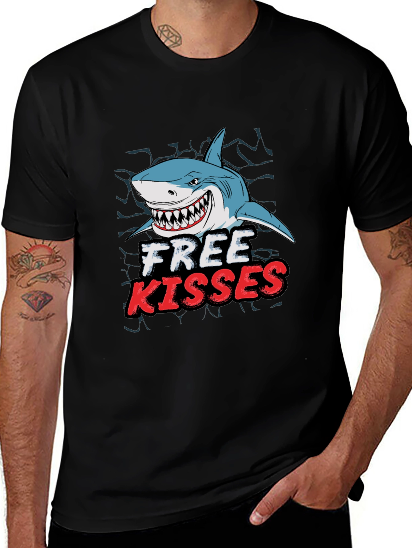 Shark Free Kisses Graphic Tee