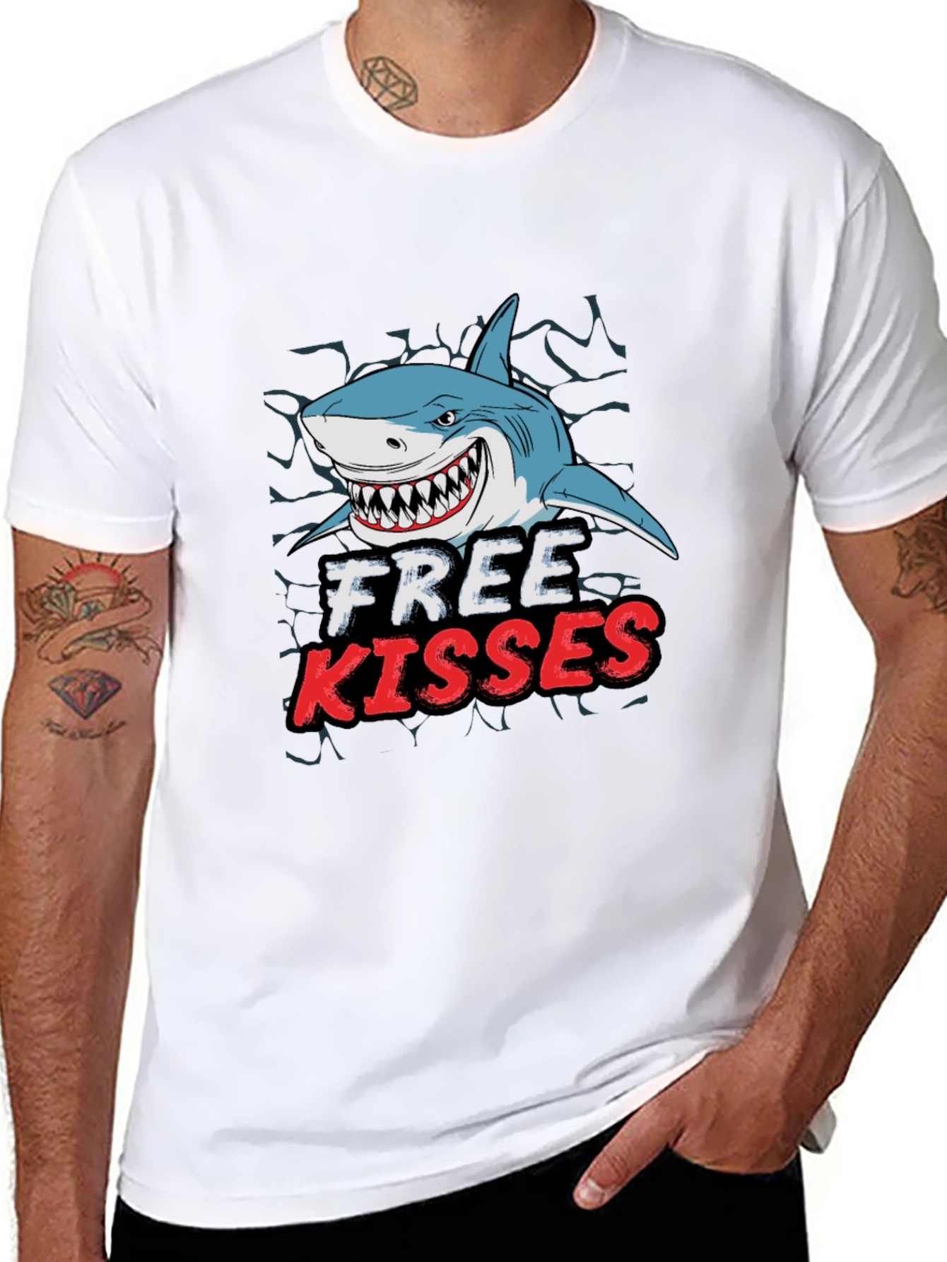Shark Free Kisses Graphic Tee