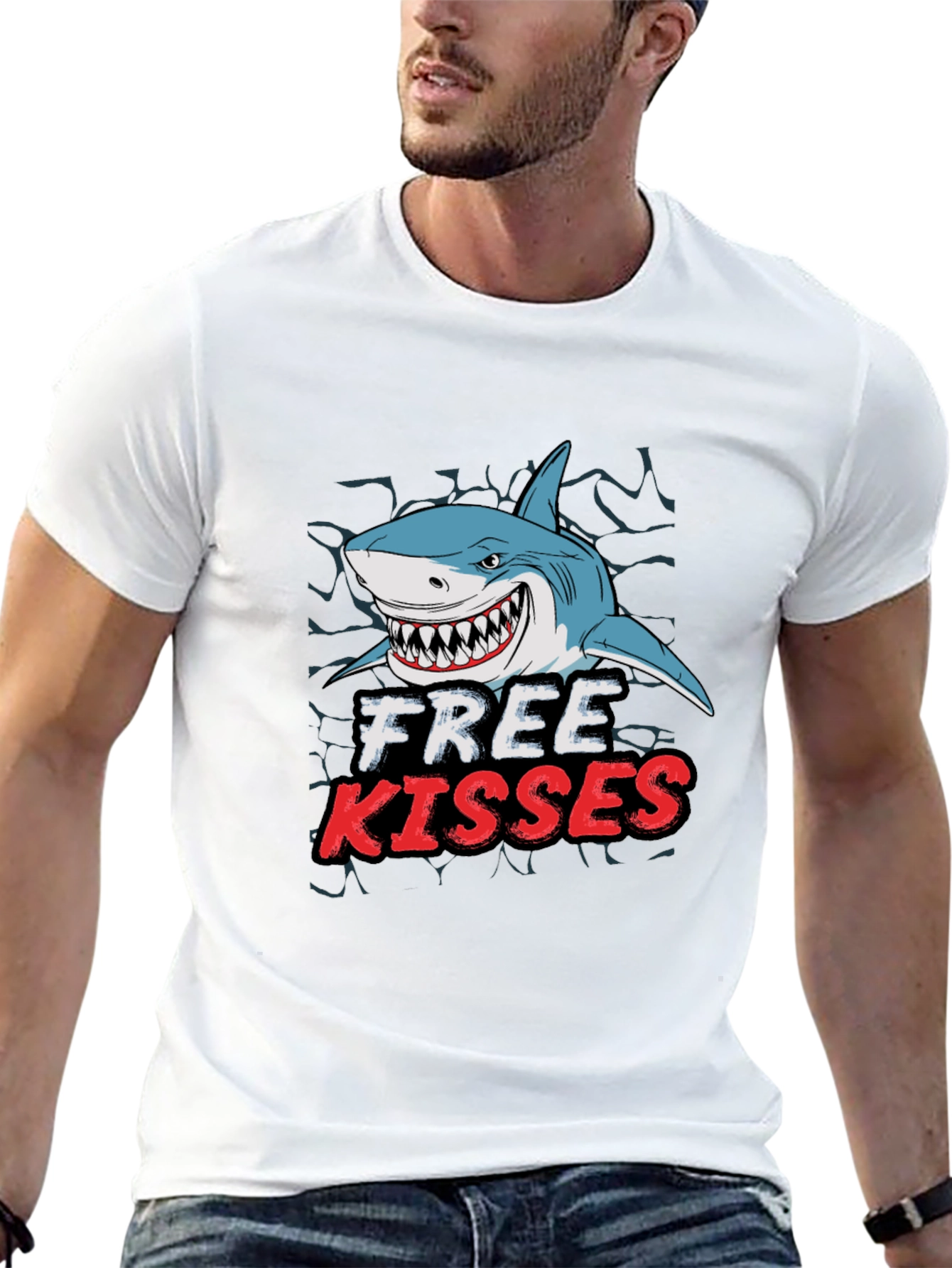 Shark Free Kisses Graphic Tee