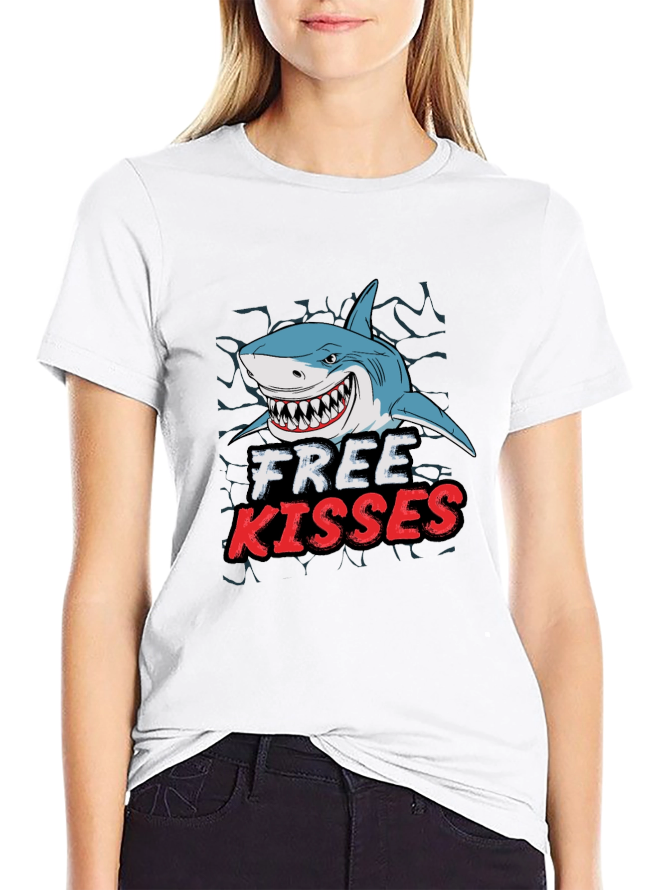 Shark Free Kisses Graphic Tee