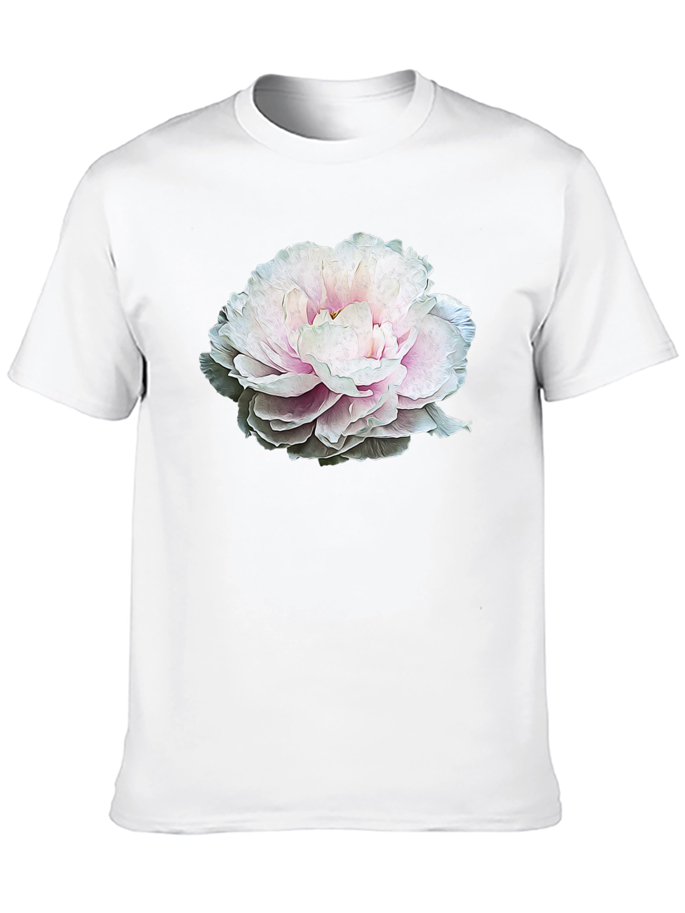 Floral Graphic Tee - Black Cotton T-Shirt