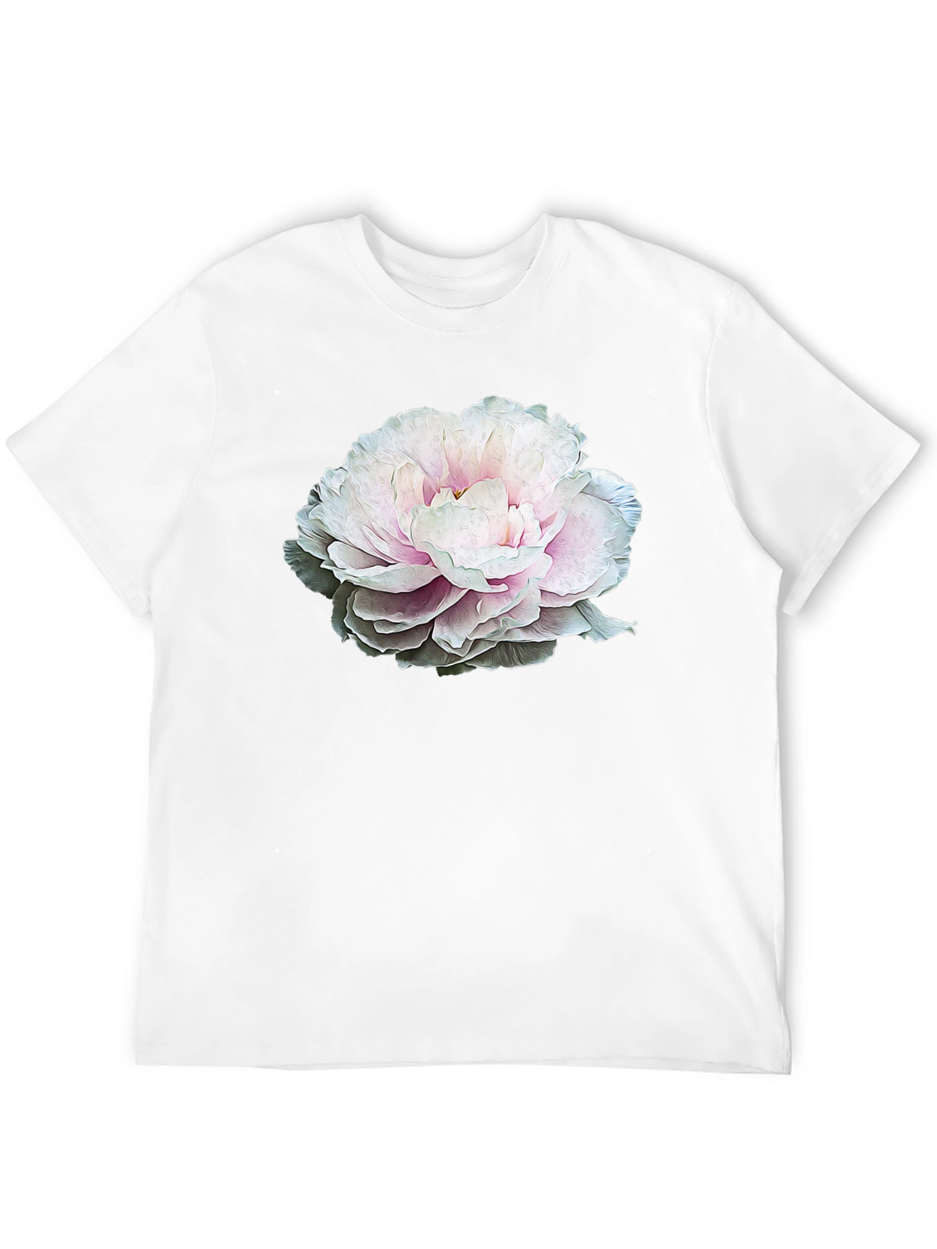 Floral Graphic Tee - Black Cotton T-Shirt