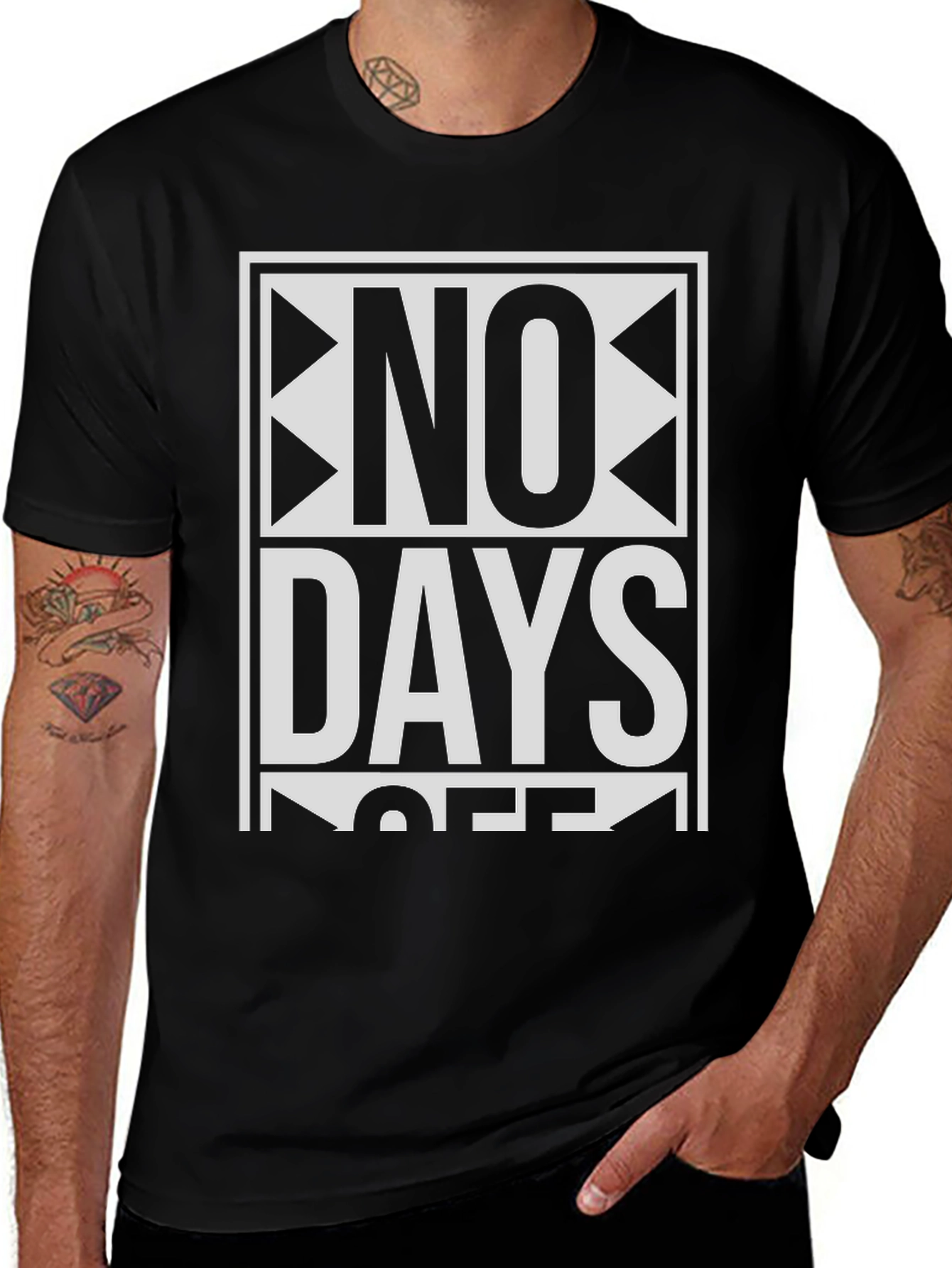 No Days Off Graphic Tee - Motivational Shirt