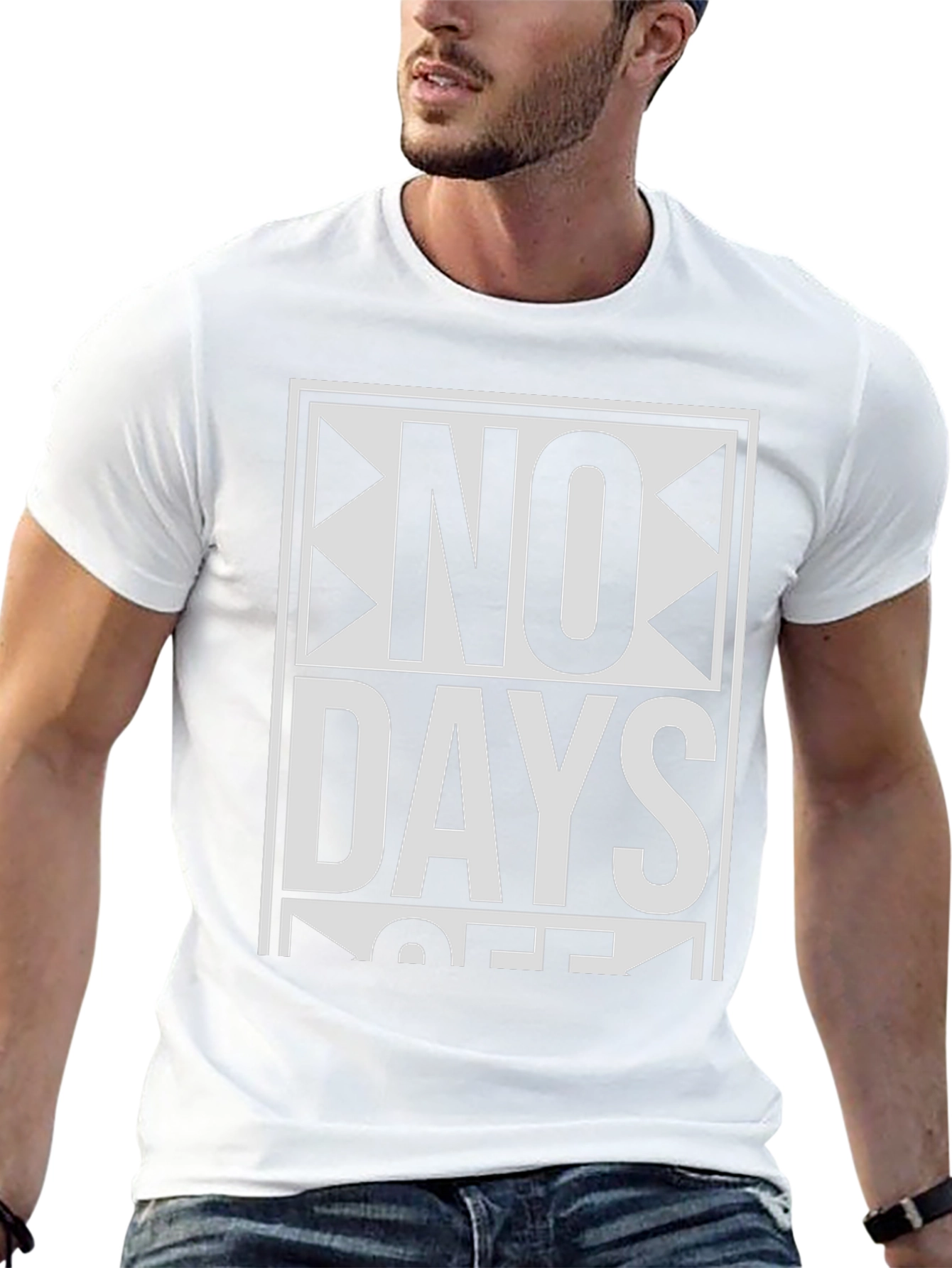 No Days Off Graphic Tee - Motivational Shirt
