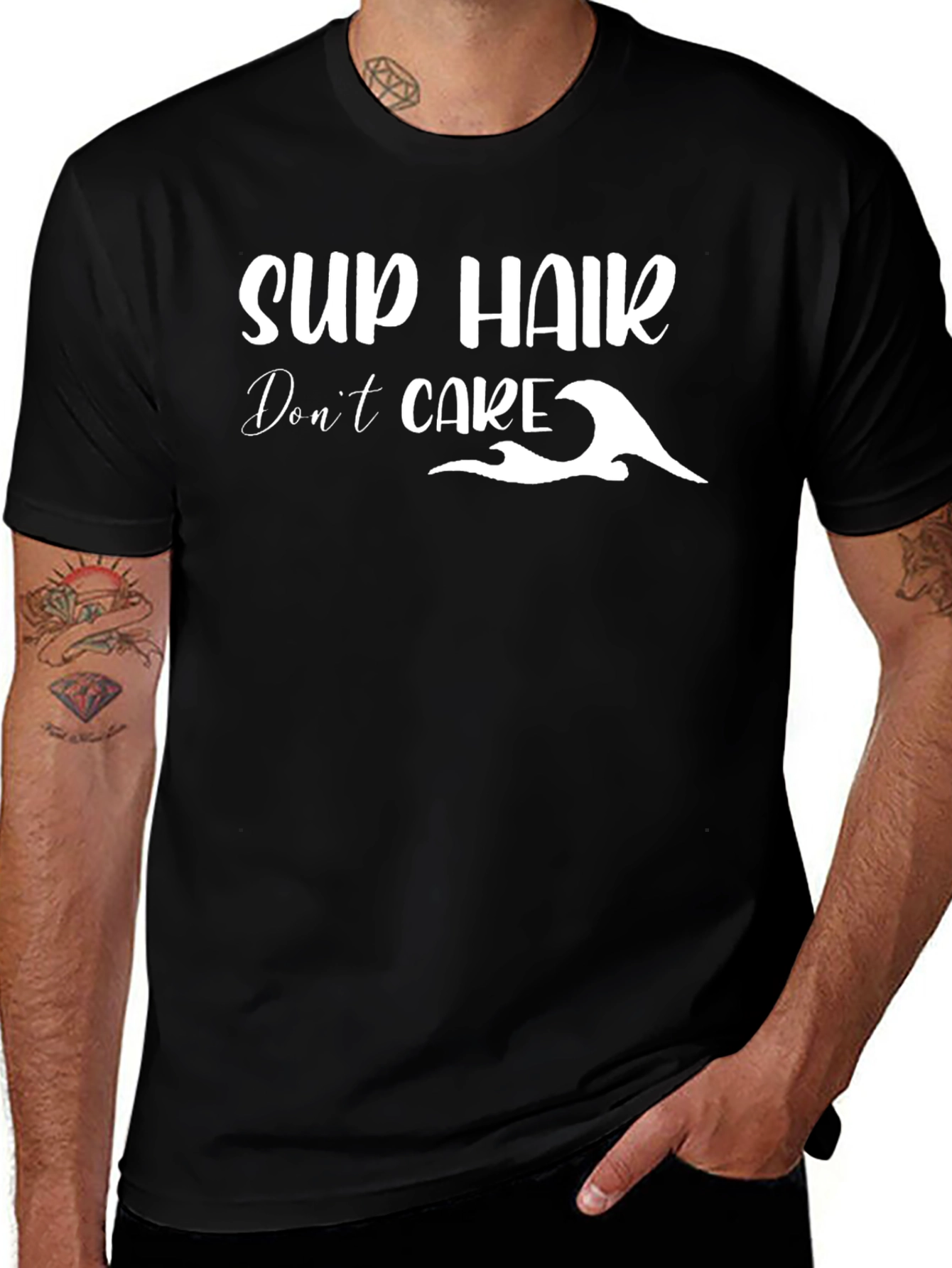 SUP Hair Dont Care Black T-Shirt