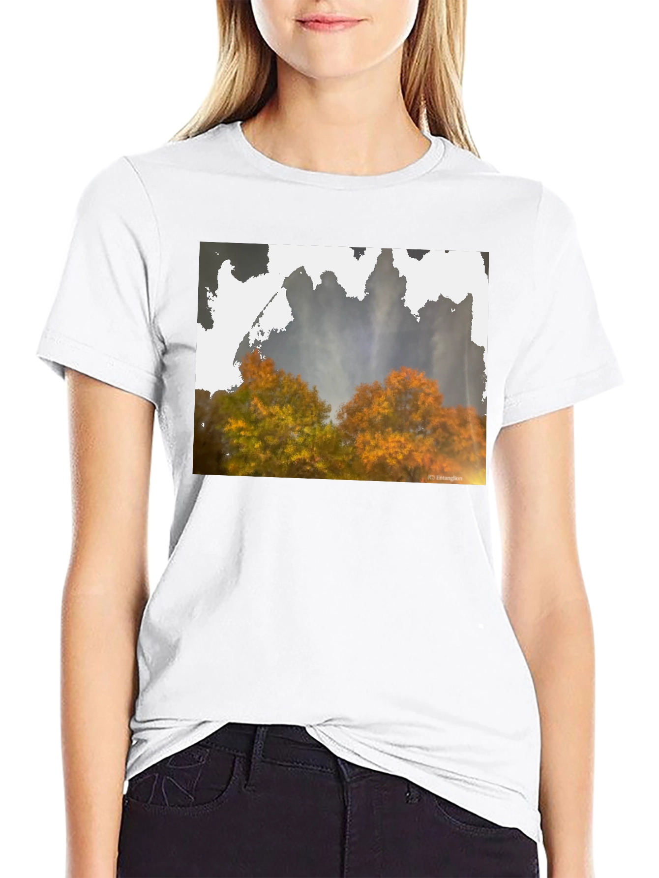 Nature Scene Black T-Shirt